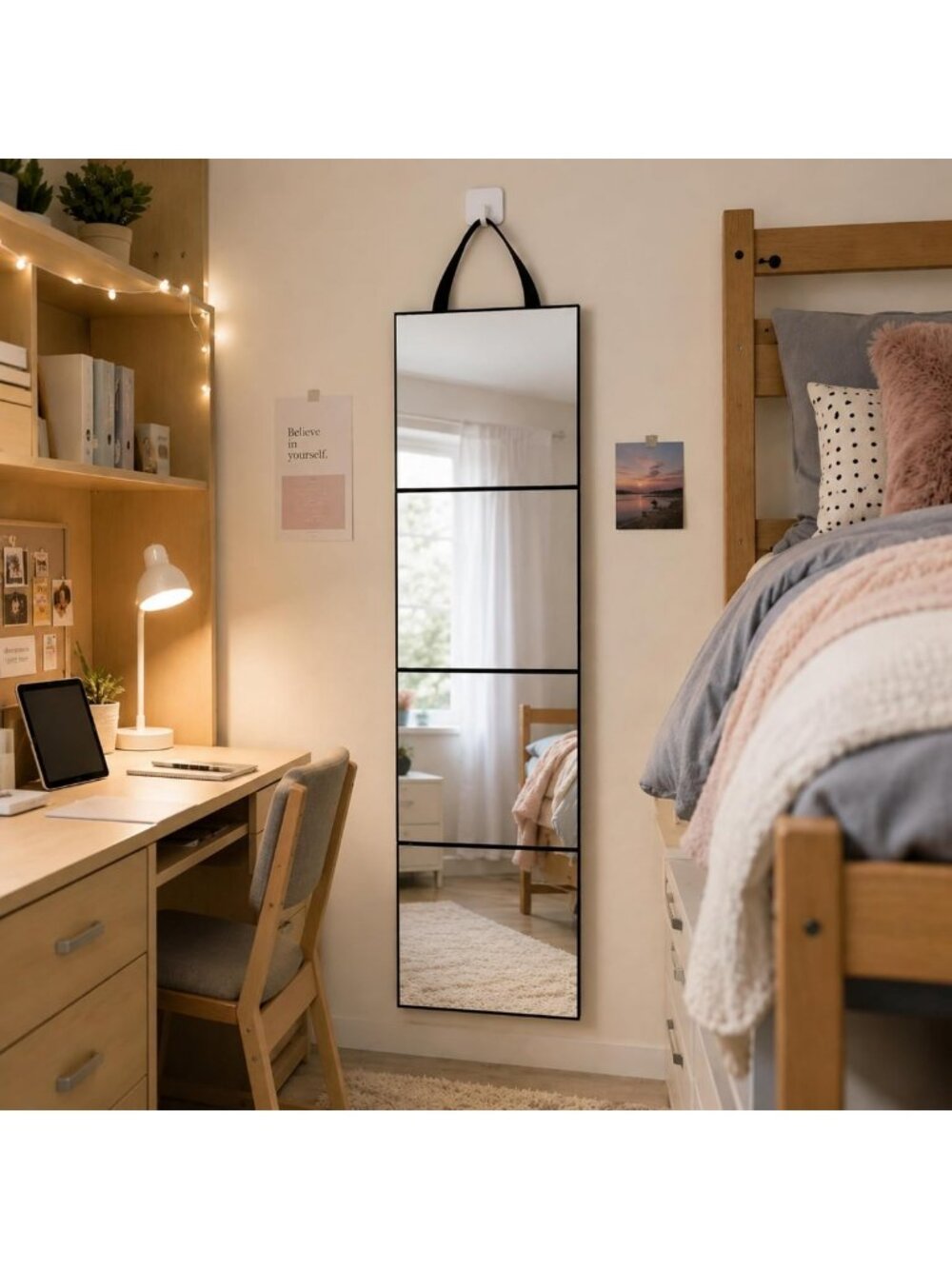 Portable 4-Way Foldable Full-Length Mirror for Dance, Travel & Camping - 47.2” x